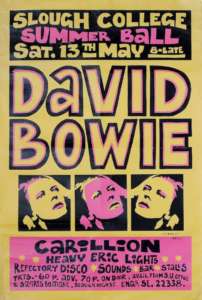 David Bowie - 1972 Slough College Poster