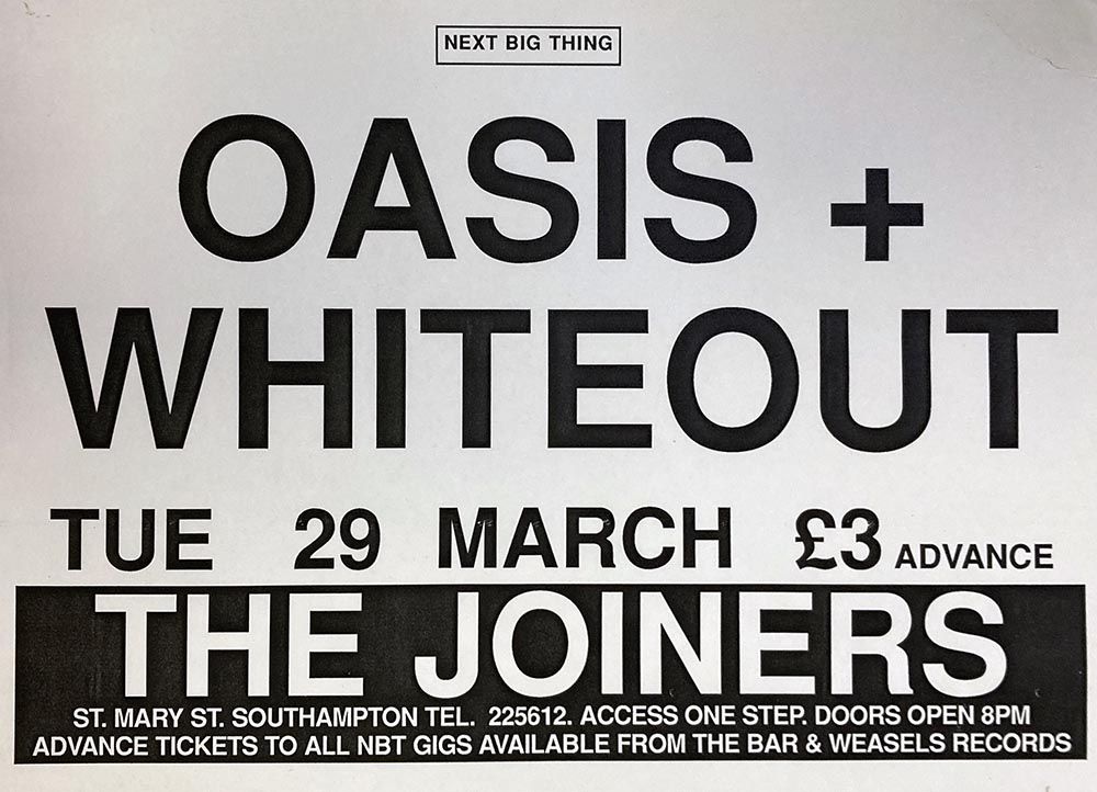 Oasis - Southampton 1994 Poster